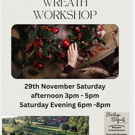 Christmas Wreath Workshops 6pm-8pm 29th November